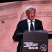 Elie Wiesel delivers remarks at the event.