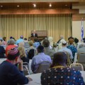 More than 150 people attended the event at Temple Israel.