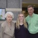 Dana Cohen, Holocaust survivor, with Lynnhaven Middle School artist Corinna Ensley and her father Pat Ensley.
