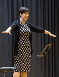 Author, lecturer and performer, Erin Mahone.