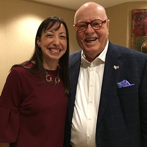 Debra Saxon, AIPAC’s associate director for Policy and Government Affairs with Avraham Ashkenazi.