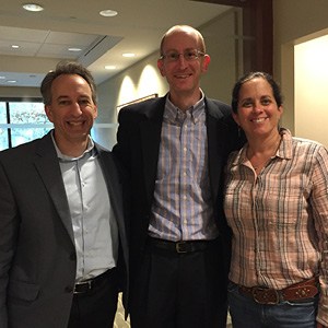 Joel Nied, Todd Young, AIPAC Southeast Regional Synagogue Initiative director, and Amy Levy. Joel Nied, Todd Young, AIPAC Southeast Regional Synagogue Initiative director, and Amy Levy.
