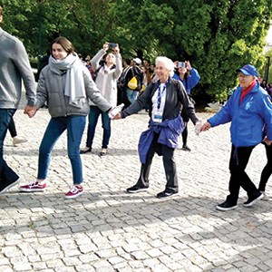 Singing and dancing with survivors, Warsaw Memorial. Singing and dancing with survivors, Warsaw Memorial.