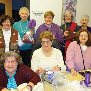 Seated: Lynn Bell, Sandy Mendelsohn, and Becky Levin. Standing: Natalie Steiner, Sherry Rabinowitz, Sue Ellen Teach, Jane Rosenman, and Barbara Wolk. Seated: Lynn Bell, Sandy Mendelsohn, and Becky Levin. Standing: Natalie Steiner, Sherry Rabinowitz, Sue Ellen Teach, Jane Rosenman, and Barbara Wolk.