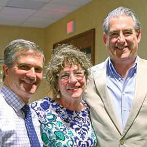 Scott Kaplan, president/CEO of Tidewater Jewish Foundation with Lisa Delevie, JFS board member and Mark Delevie. Scott Kaplan, president/CEO of Tidewater Jewish Foundation with Lisa Delevie, JFS board member and Mark Delevie.