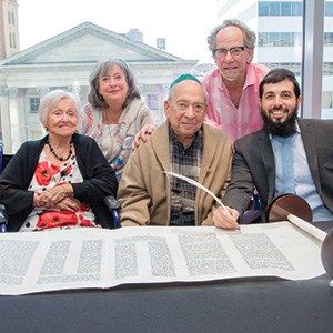 Front: Carolyn and Herb Bangel with Rabbi Menachem Bialo. Back: Nancy Bangel and Brad Bangel. Front: Carolyn and Herb Bangel with Rabbi Menachem Bialo. Back: Nancy Bangel and Brad Bangel.