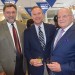 Matthew Weinstein, board president, BSV CEO David Abraham, and Stuart Nachman, outgoing board president.
