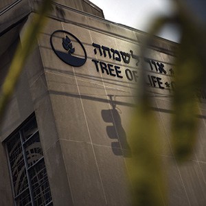 Brendan Smialowski/AFP/Getty Images Police tape is seen outside the Tree of Life Synagogue in Pittsburgh on Oct. 28, 2018, a day after a shooting there left 11 people dead. Brendan Smialowski/AFP/Getty Images Police tape is seen outside the Tree of Life Synagogue in Pittsburgh on Oct. 28, 2018, a day after a shooting there left 11 people dead.