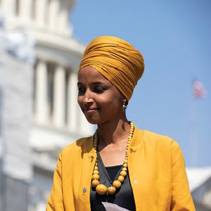 Aurora Samperio/NurPhoto via Getty Images Rep. Ilhan Omar is seen outside the Capitol Hill building, Sept. 12, 2019. Aurora Samperio/NurPhoto via Getty Images Rep. Ilhan Omar is seen outside the Capitol Hill building, Sept. 12, 2019.
