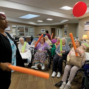 Beth Sholom Village residents participate in exercise class. Beth Sholom Village residents participate in exercise class.