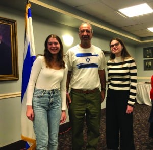 Naomi Friedland, Rabbi Ron Koas, and Maya Ostrov.